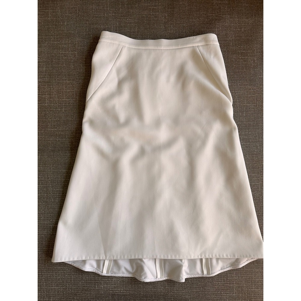 Diane von Furstenberg DVF Ivory A-Line Skirt with Pockets White Size 4